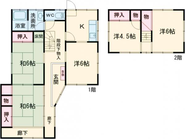 大原五区一戸建の間取り