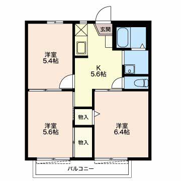 フレグランスヨネヤマの間取り