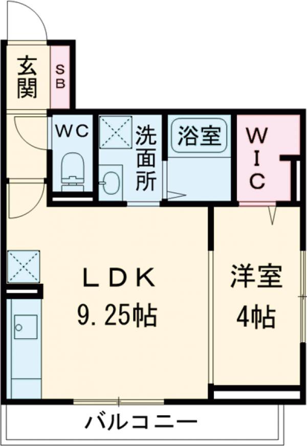上鶴間本町の完工年月(2021年10月)築の賃貸マンションの間取り