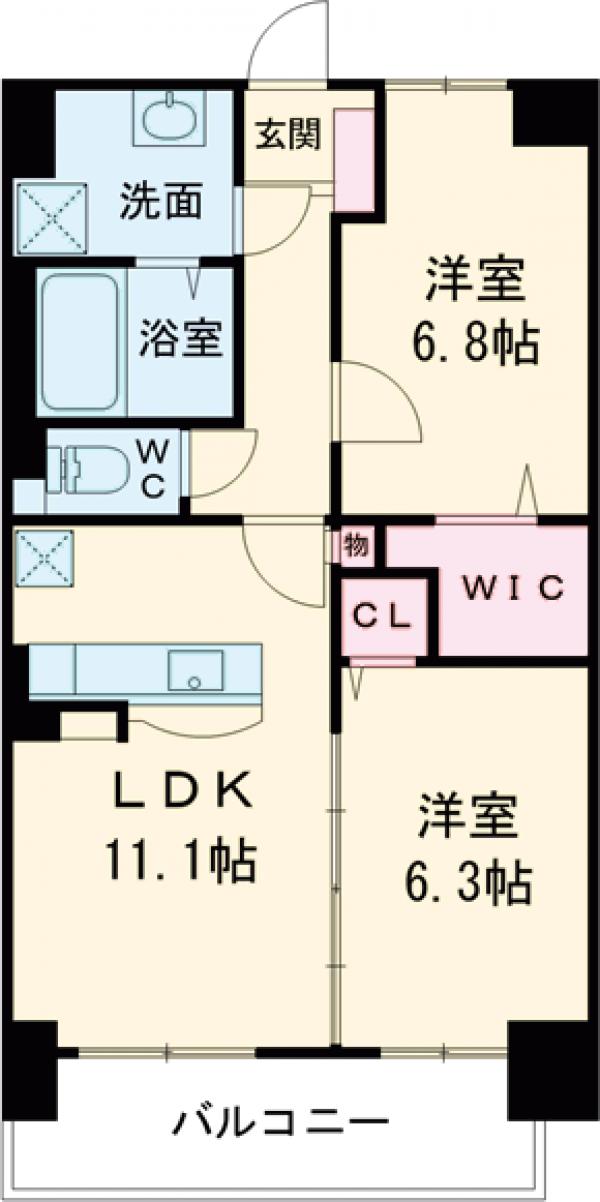 アルページュ西新の間取り