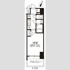 新栄の完工年月(2021年1月)築の賃貸マンションの間取り