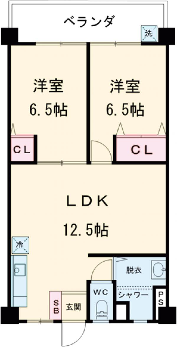 タカダ末吉共同住宅2号棟の間取り