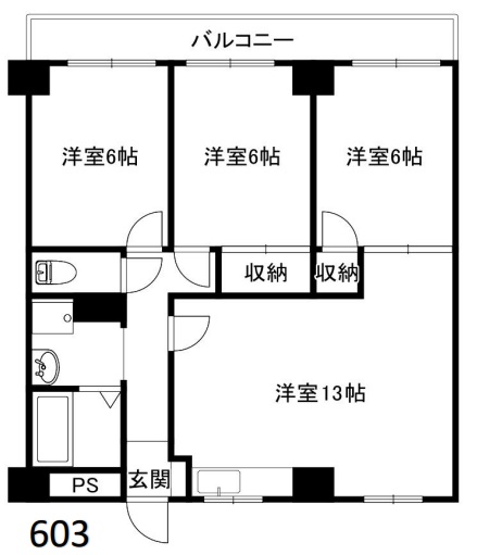 スカイハイム天神橋の間取り