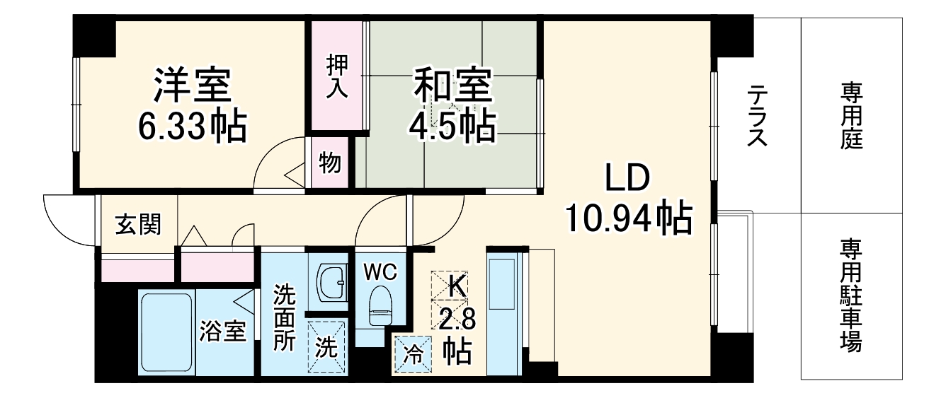 コンセール藤ヶ丘弐番館の間取り