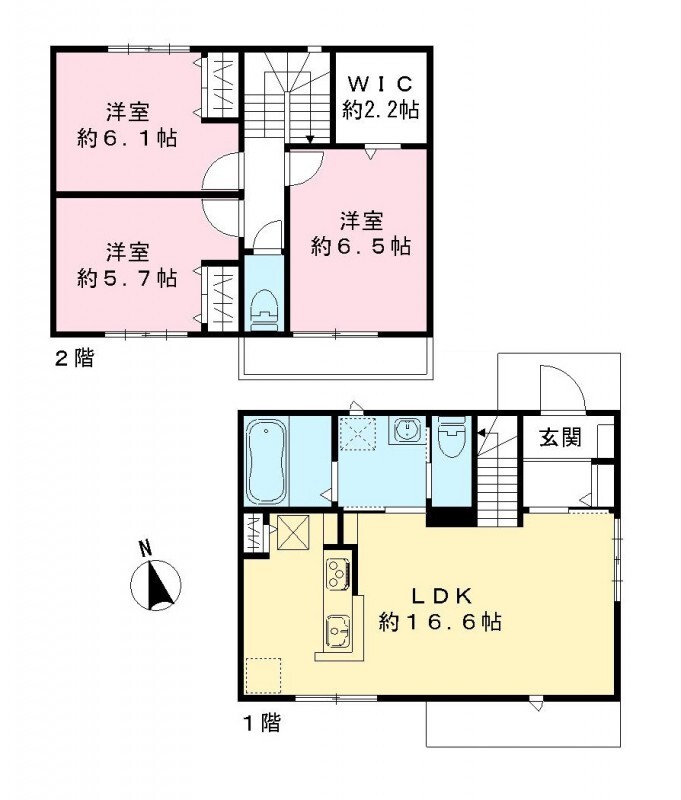 オークヒルズB棟の間取り