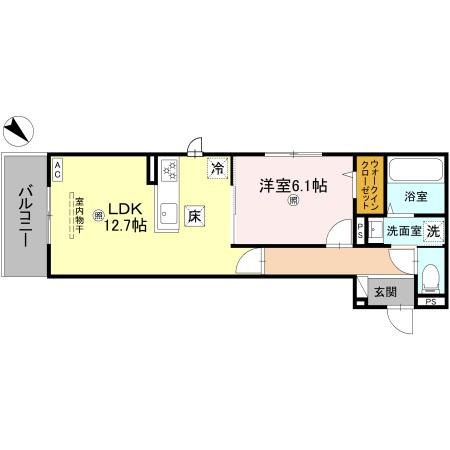 GRAMM桂北滝川B棟の間取り