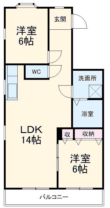 パラシオン萌の間取り