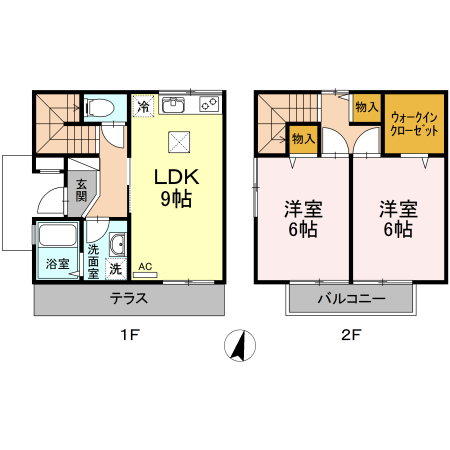アビタ 東南西 館の間取り