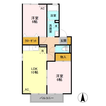 パストラル Bの間取り
