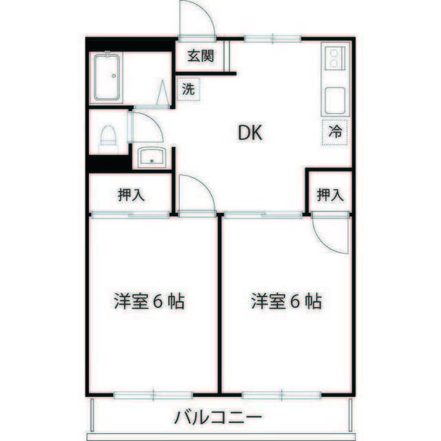 矢野口の完工年月(1988年4月)築の賃貸マンションの間取り