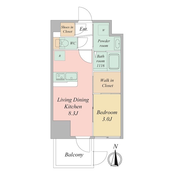 セレニテ東梅田アリエの間取り