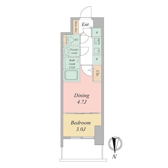 セレニテ東梅田アリエの間取り