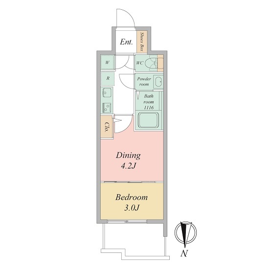 セレニテ東梅田アリエの間取り