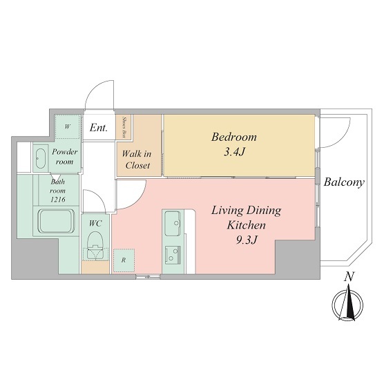 セレニテ東梅田アリエの間取り