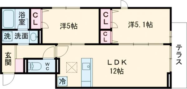 セレスティア西新井Ⅱの間取り