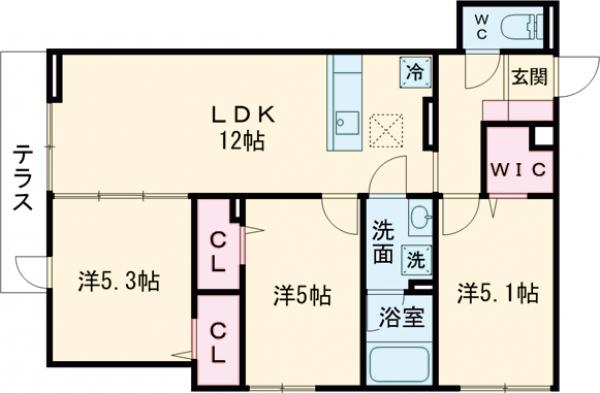 セレスティア西新井Ⅱの間取り