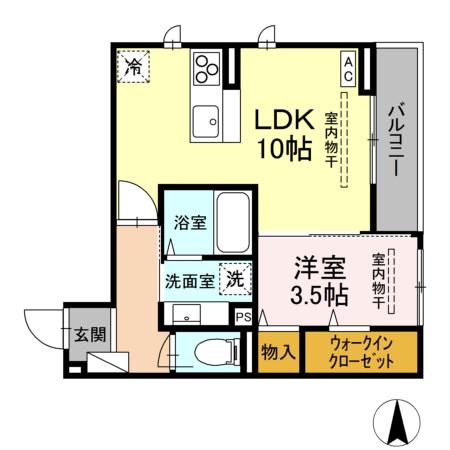 (仮)D-ROOM中央市成島PJの間取り