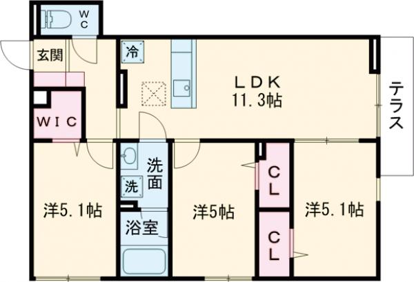 セレスティア西新井Ⅱの間取り