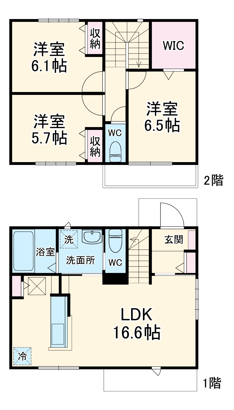 オークヒルズB棟の間取り