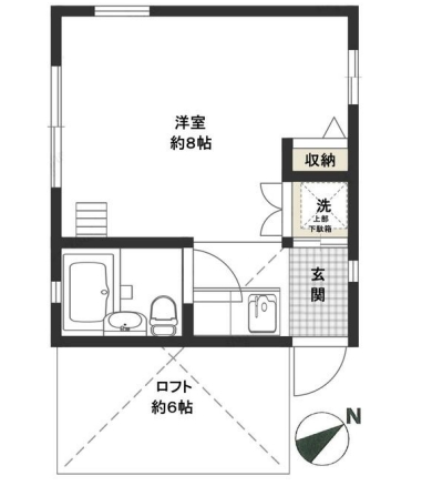 新羽町の完工年月(1998年6月)築の賃貸アパートの間取り