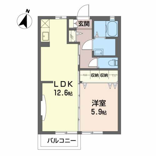 ジュネスTOUMEI Aの間取り