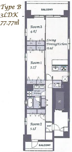 スプランディット品川DUEの間取り