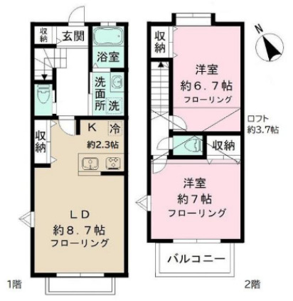 リリー西船Ⅳの間取り