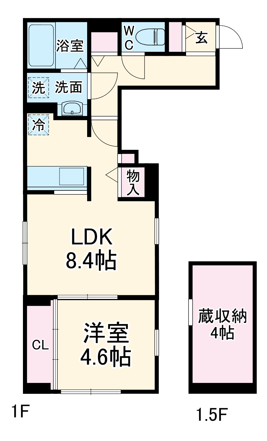 (新築)上尾市谷津二丁目アパートの間取り
