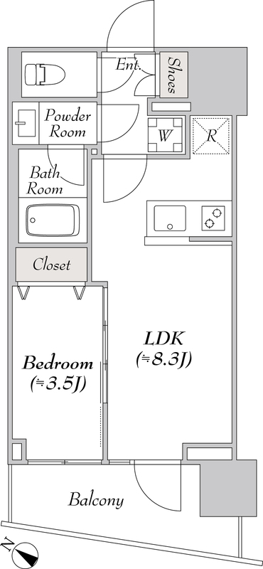 ルミーク北品川の間取り