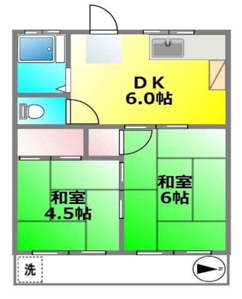 第一西野コーポの間取り