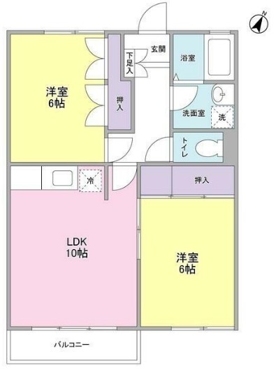 武蔵関マンション5号棟の間取り
