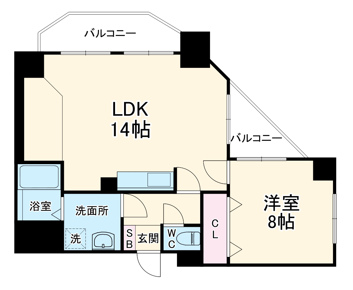 パインフィールド二条城の間取り