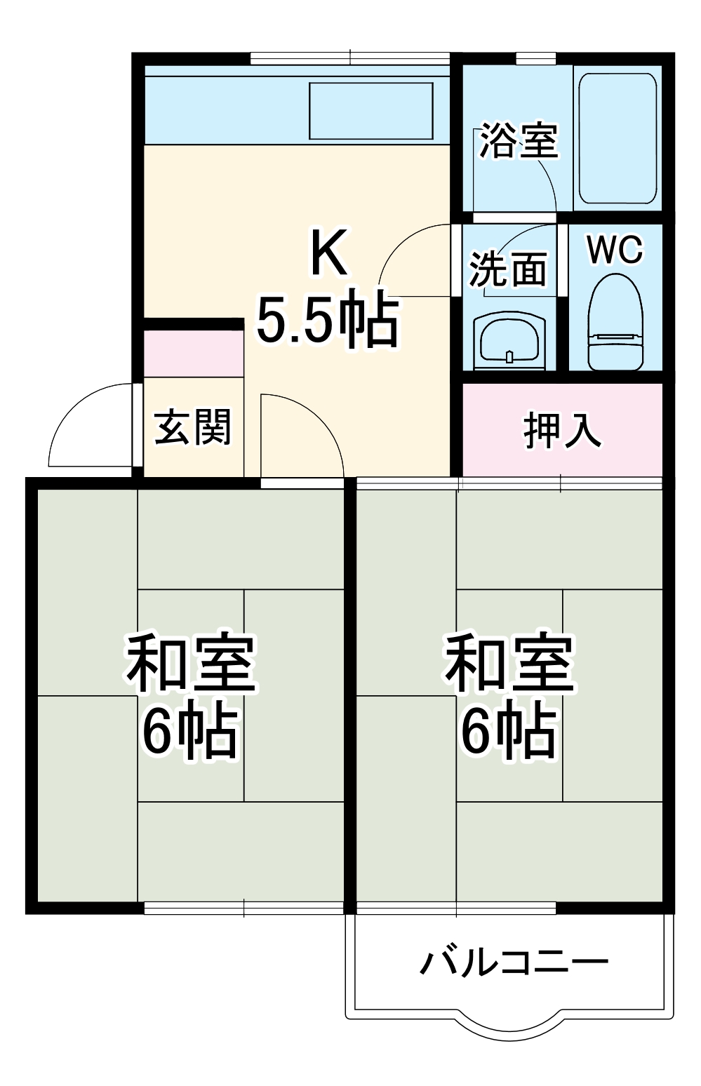 シャトー大杉弐番館の間取り