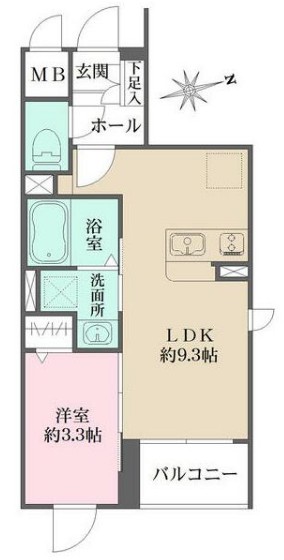 La Perla 桜新町の間取り