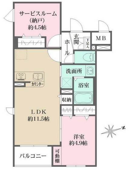 La Perla 桜新町の間取り