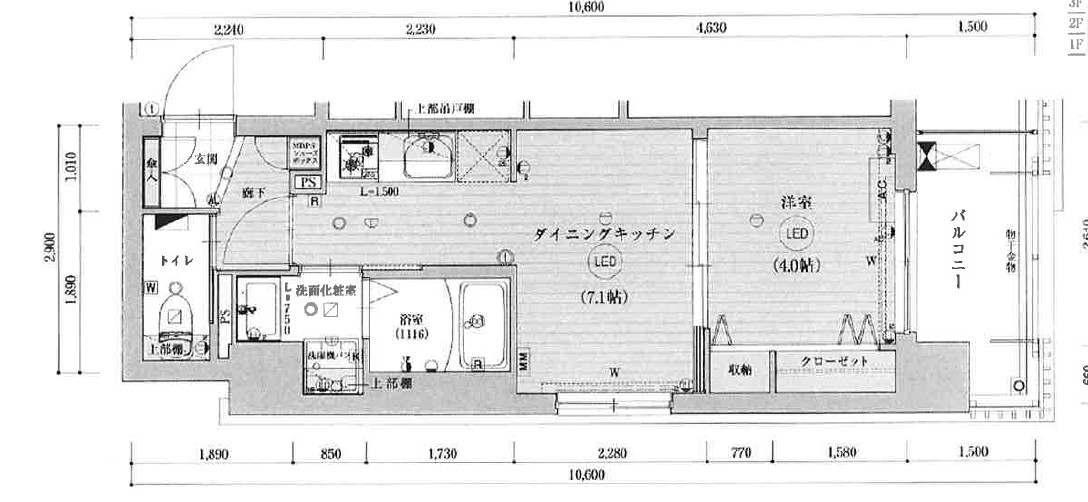 ベラジオ雅び京都西院Ⅱの間取り