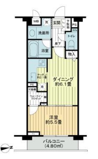 デュオ・スカーラ新大久保の間取り