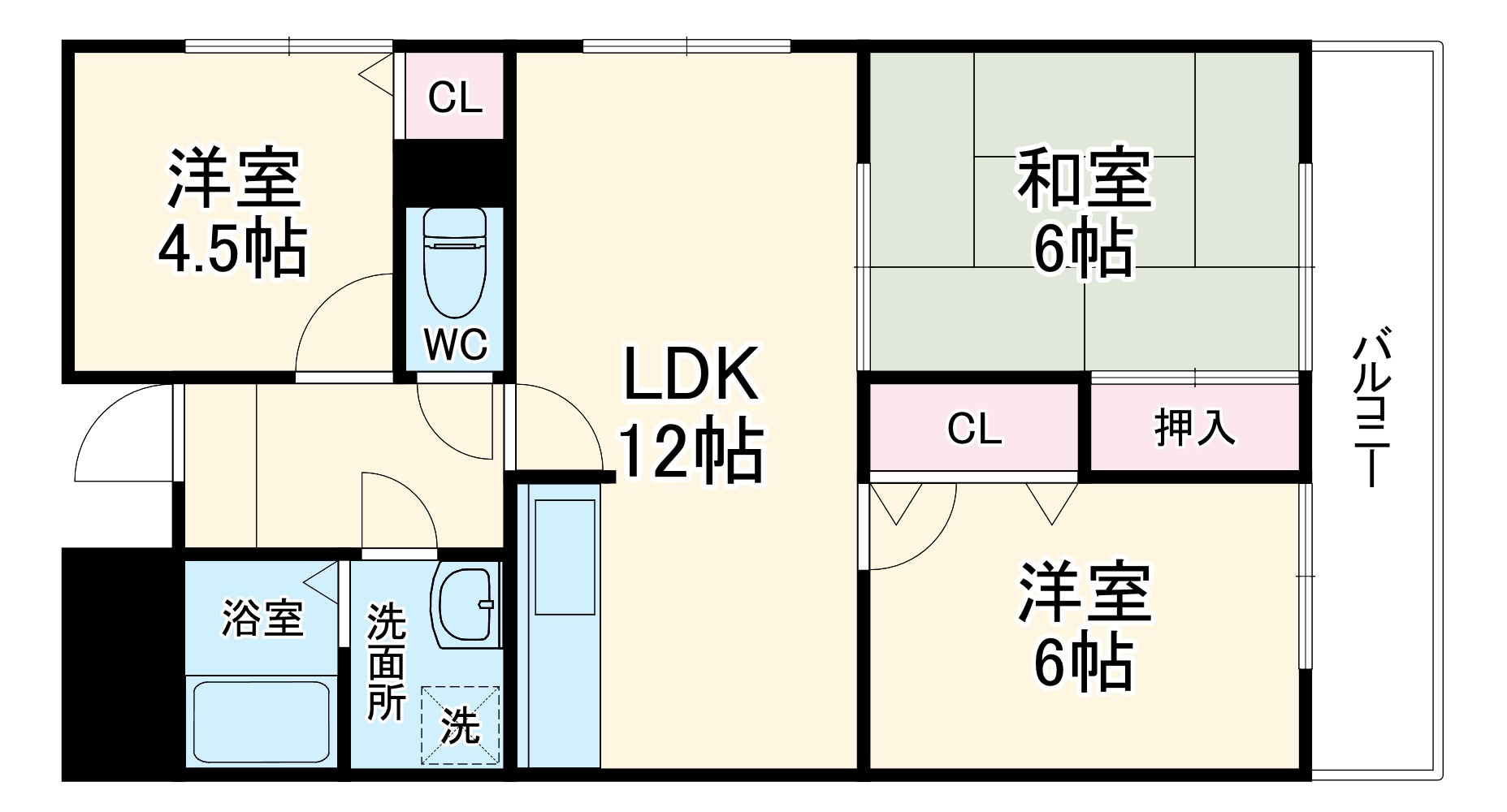 ドエル北堀江の間取り