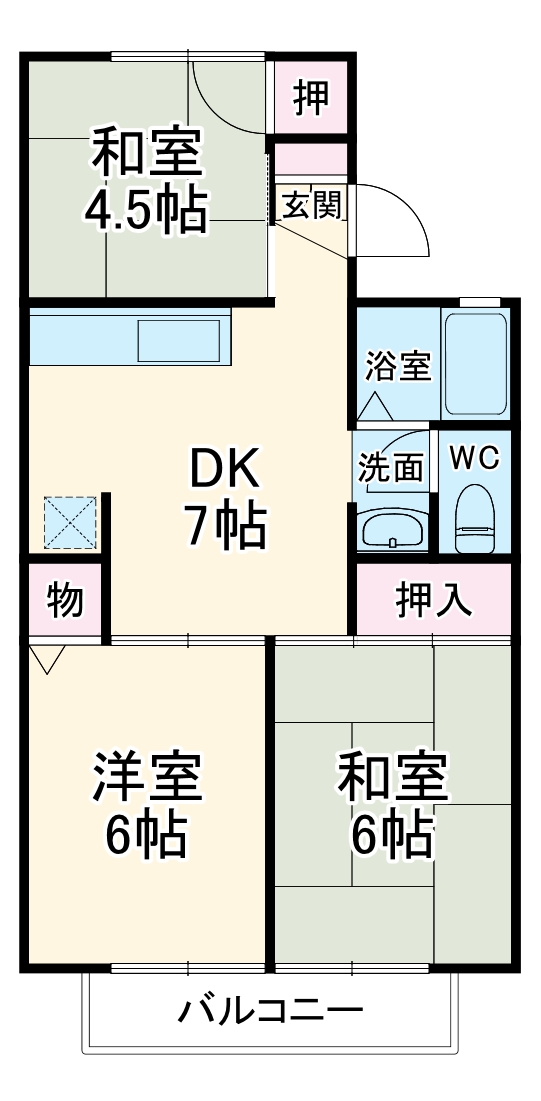 アゼリアガーデンハイツB棟の間取り