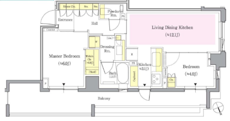 パークホームズ荻窪三丁目の間取り