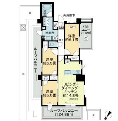 プレシス赤羽の間取り