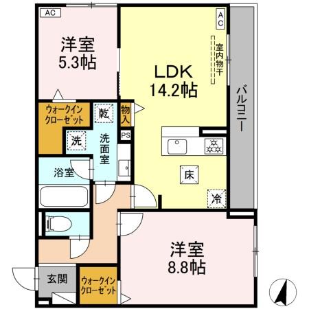 アメニティコートの間取り
