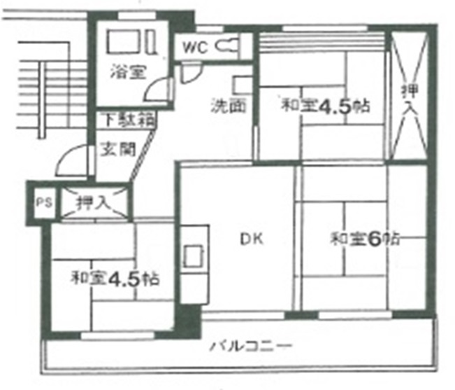 日進住宅2号棟の間取り