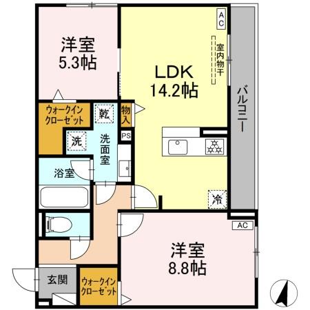 アメニティコートの間取り