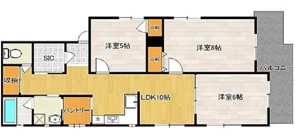 アベニール西Ⅰの間取り