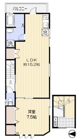 世田谷区桜上水5丁目住宅の間取り