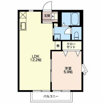 ソシア城下Bの間取り