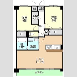 ヒルザコートⅡの間取り