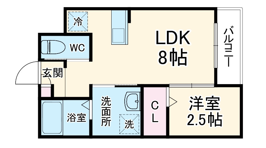 リアコート阪大前の間取り