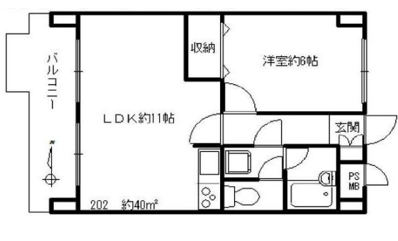 朝日プラザ同心町本州マンションの間取り